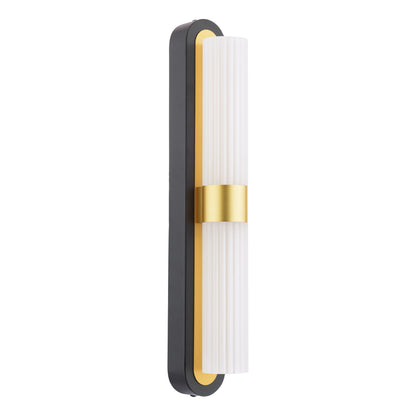 Kira 2-Light Black and Brass Wall Light