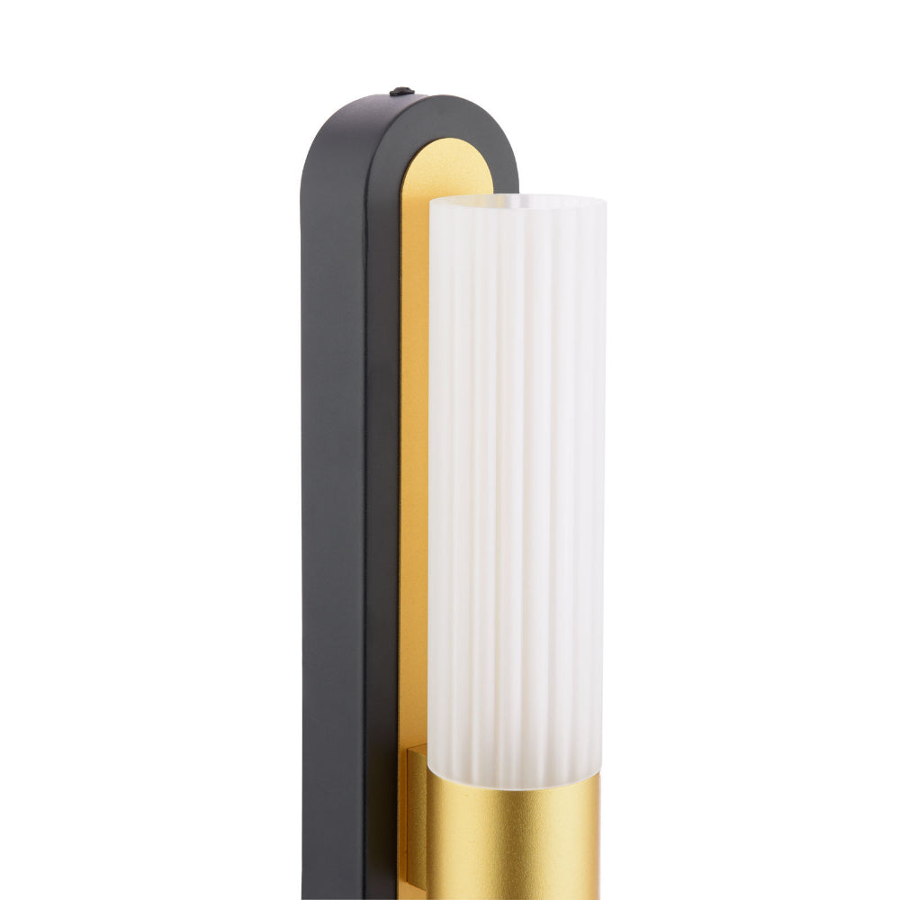 Kira 2-Light Black and Brass Wall Light