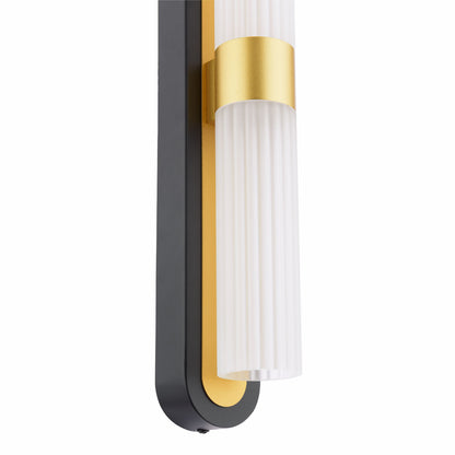 Kira 2-Light Black and Brass Wall Light
