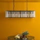 Kiran 7 Light Satin Black and Crystal Ceiling Pendant Bar
