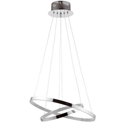 Kline 2 Light Polished Chrome LED Pendant Ceiling Light