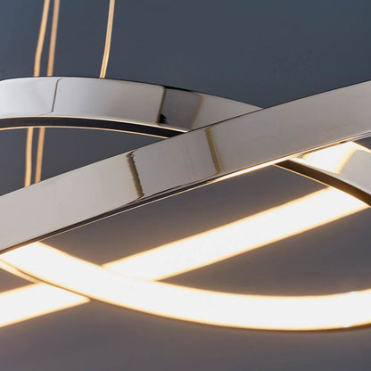 Kline 2 Light Polished Chrome LED Pendant Ceiling Light