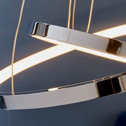 Kline 2 Light Polished Chrome LED Pendant Ceiling Light