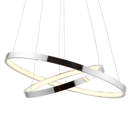Kline 2 Light Polished Chrome LED Pendant Ceiling Light