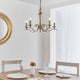 Kora 5 Light Antique Brass Chandelier Ceiling Light