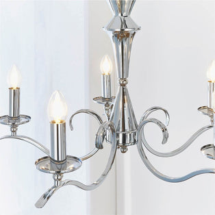 Kora 5 Light Polished Chrome Chandelier