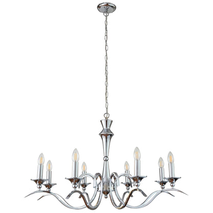 Kora 8 Light Polished Chrome Chandelier