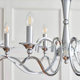 Kora 8 Light Polished Chrome Chandelier