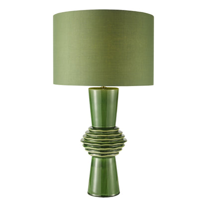 Lagle Green and Antique Brass Table Lamp