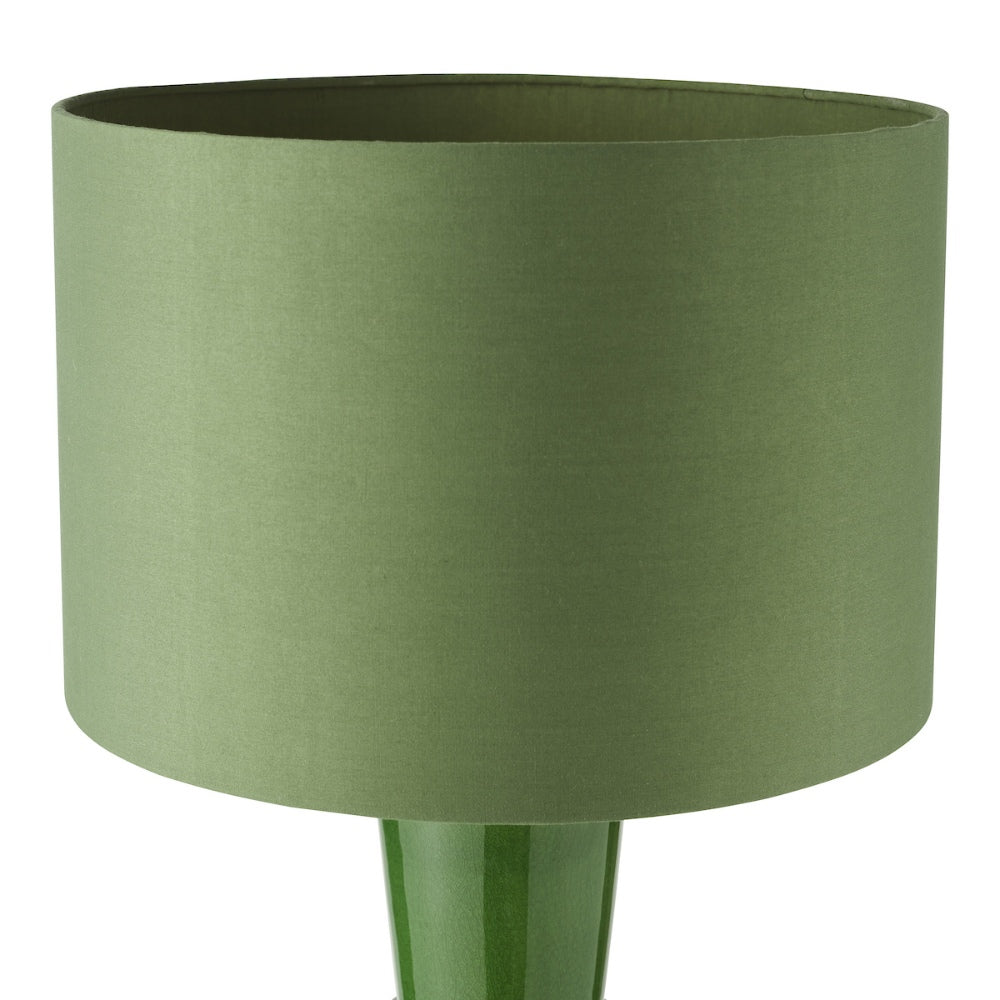 Lagle Green and Antique Brass Table Lamp