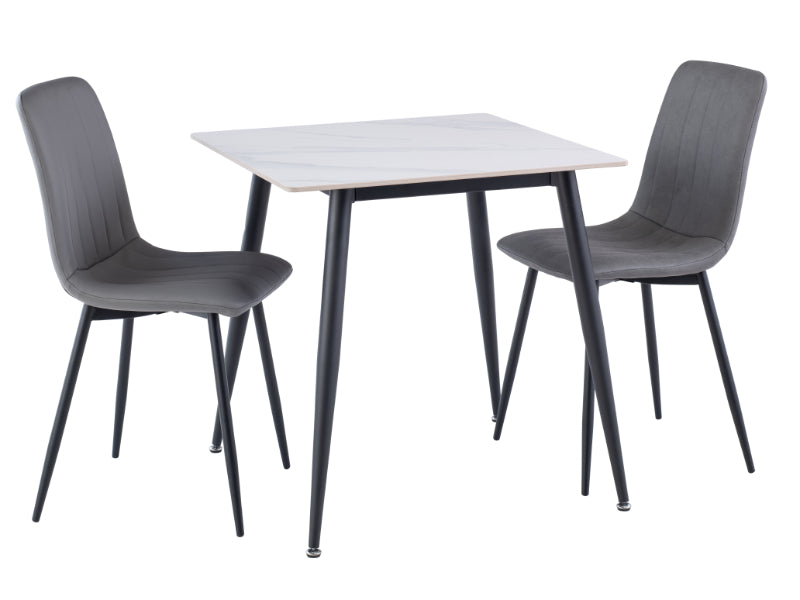 Lavina 2-Seater Dining Set with White Table