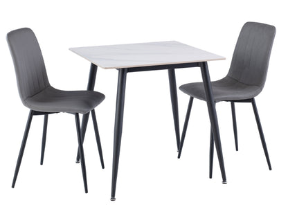 Lavina 2-Seater Dining Set with White Table