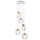 Clarity 5 Light Gold LED Ceiling Pendant
