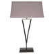 Lizzie Chrome & Mocha Touch Table Lamp