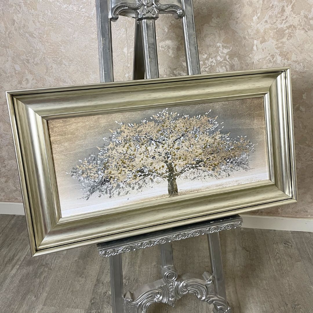 Gold Blossom Tree Wall Art with Champagne Gold Frame