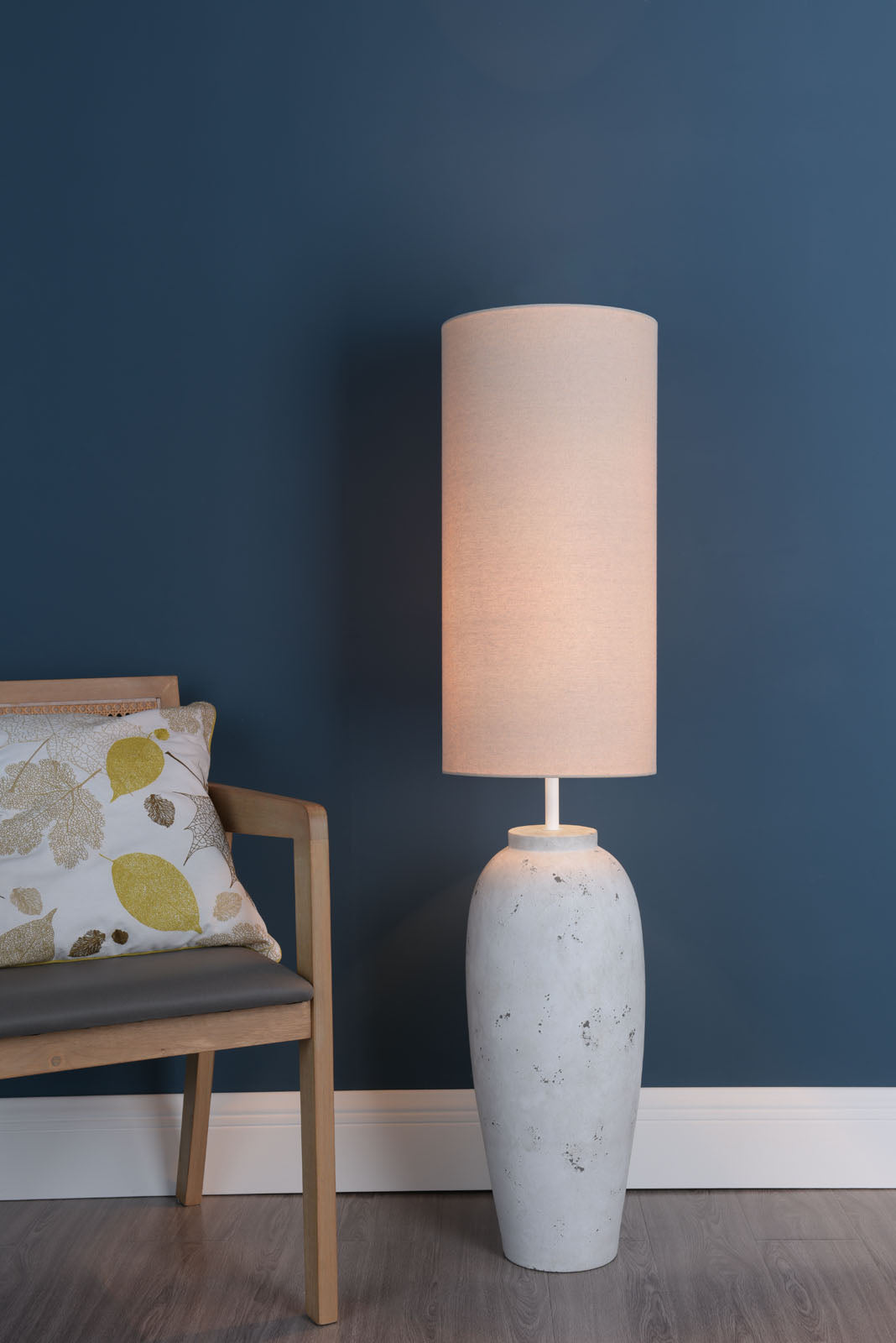 Lucinda White Concrete Floor Lamp