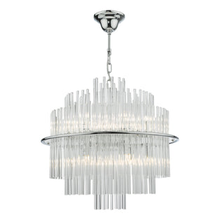 Lukas Polished Chrome & Crystal Ceiling Pendant