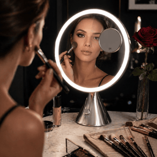 LumiGlam Pro Cosmetic Vanity Mirror in Chrome