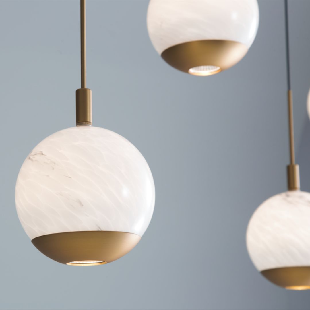 Astrid 5 Light Gold LED Pendant Bar