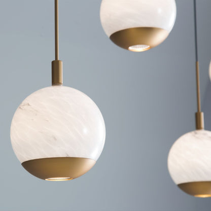 Astrid 5 Light Gold LED Pendant Bar