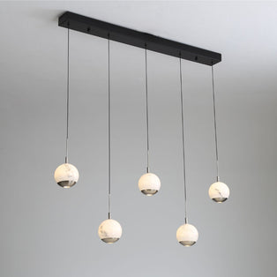 Astrid 5 Light Silver LED Ceiling Pendant Bar