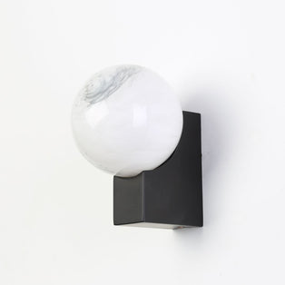 Astrid Black & Marble Effect Wall Light