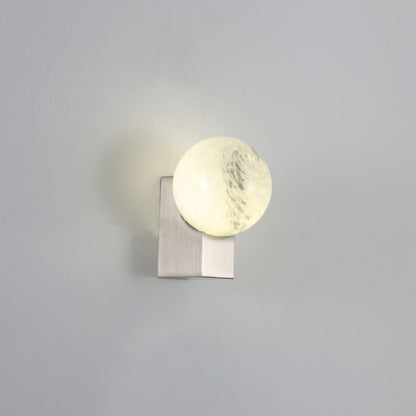 Astrid Silver & Marble Effect Wall Light