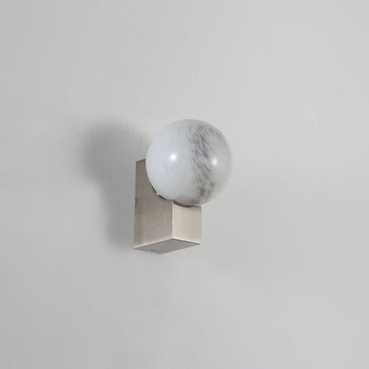 Astrid Silver & Marble Effect Wall Light