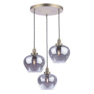 Lupa 3 Light Cluster Smoked Ceiling Light