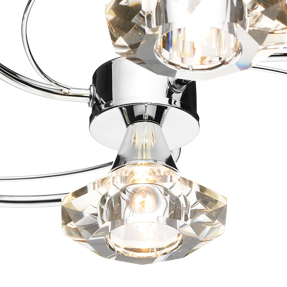 Luther 4 Light Semi-Flush Silver Ceiling Light