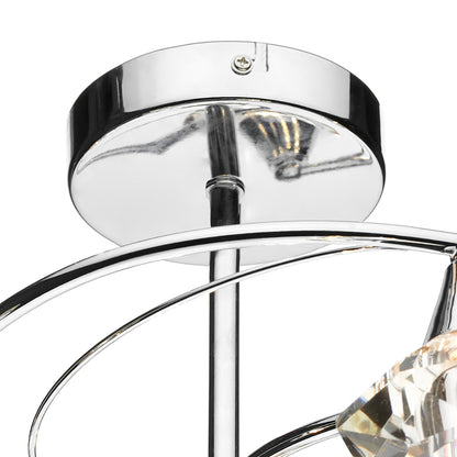 Luther 6 Light Semi-Flush Silver Ceiling Light