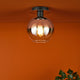 Lycia Black & Ombre Glass Flush Ceiling Light