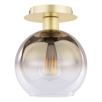 Lycia Gold & Ombre Glass Flush Ceiling Light
