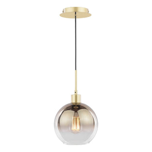 Lycia Polished Gold Ceiling Pendant with Ombre Glass Shade
