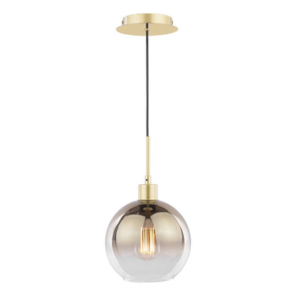 Lycia Polished Gold Ceiling Pendant with Ombre Glass Shade