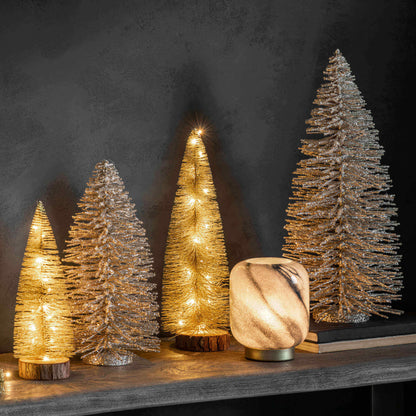 Maeve LED Black & Gold Battery-Powered Glass Table Lamp