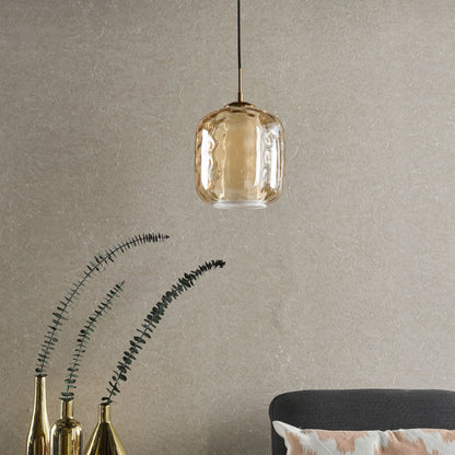 Majella Brass & Champagne Glass Pendant Ceiling Light