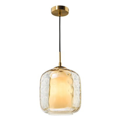 Majella Brass & Champagne Glass Pendant Ceiling Light