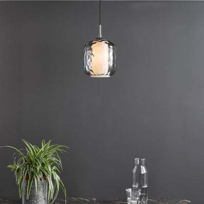 Majella Chrome & Smoked Glass Pendant Ceiling Light