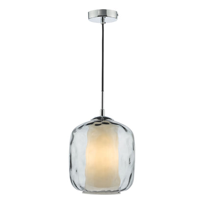 Majella Chrome & Smoked Glass Pendant Ceiling Light