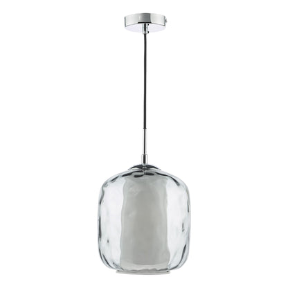 Majella Chrome & Smoked Glass Pendant Ceiling Light