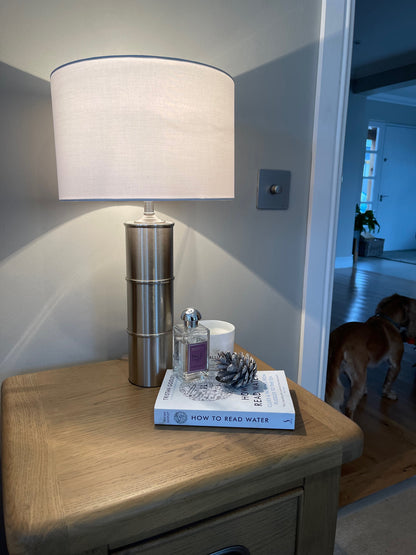 Zabor Satin Nickel Touch Table Lamp