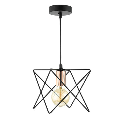 Midi Pendant Ceiling Light Black/Copper
