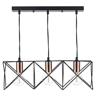 Midi 3 Light Bar Pendant Black