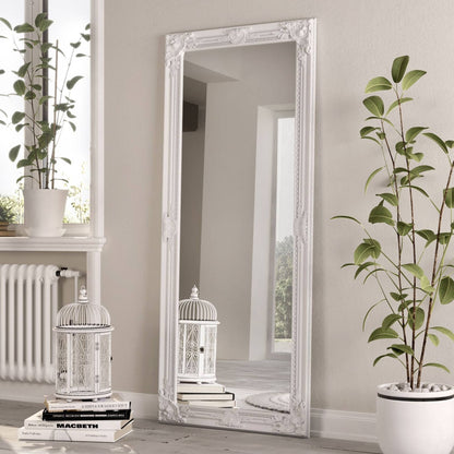 Bevelled Leaner Mirror 75x165cm White
