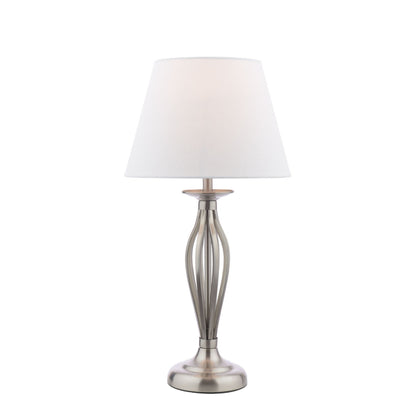 Miranda Satin Chrome Table Lamp