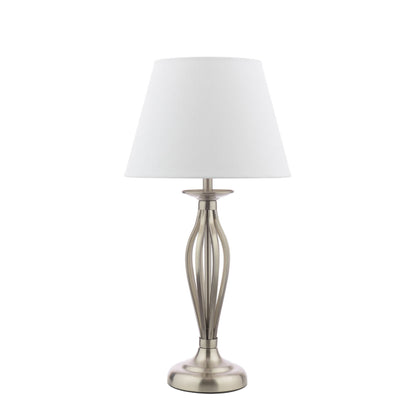Miranda Satin Chrome Table Lamp