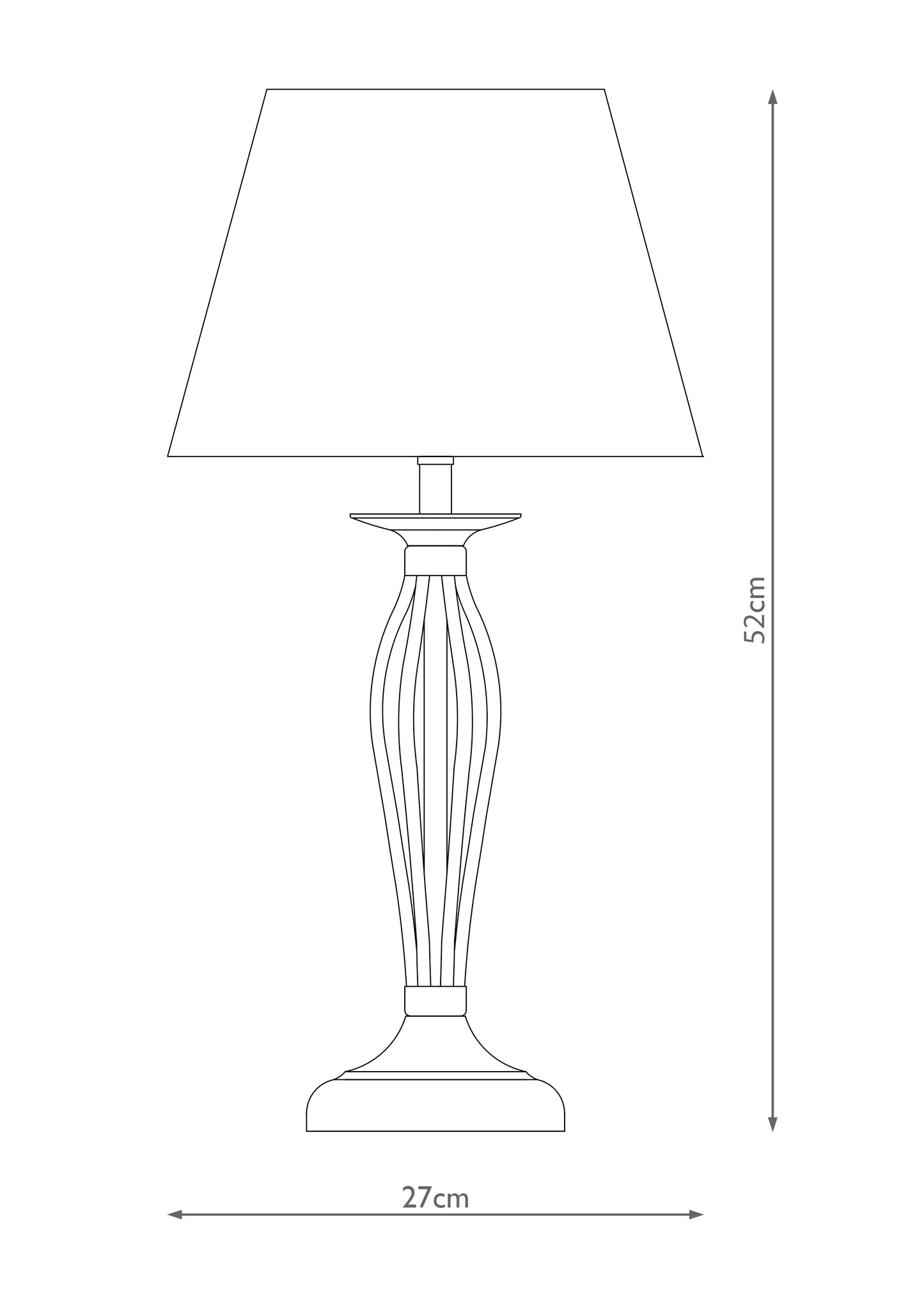 Miranda Satin Chrome Table Lamp