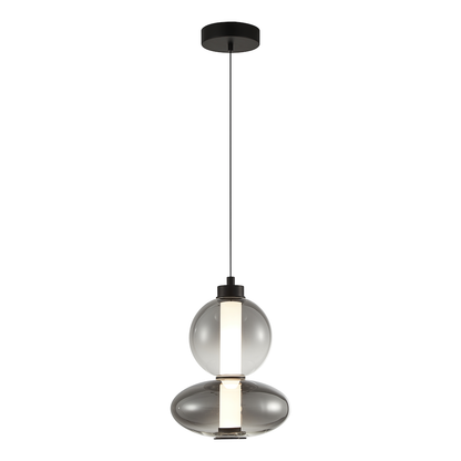 Daphne Black Glass Pendant Light