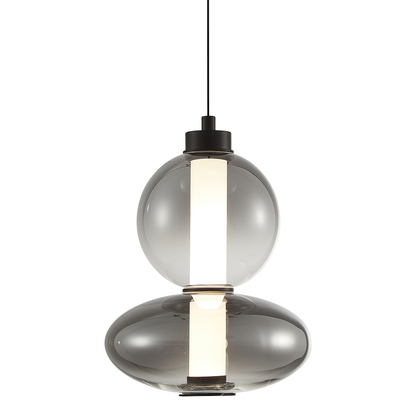 Daphne Black Glass Pendant Light